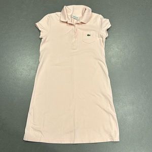 EUC Lacoste baby pink polo dress 14Y